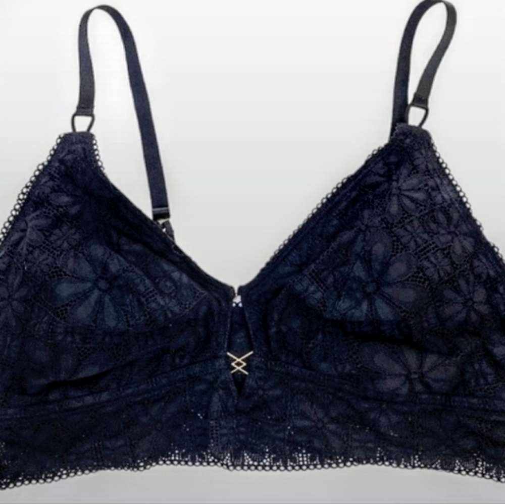 :XL: Aerie Black Lace Padded Bralette